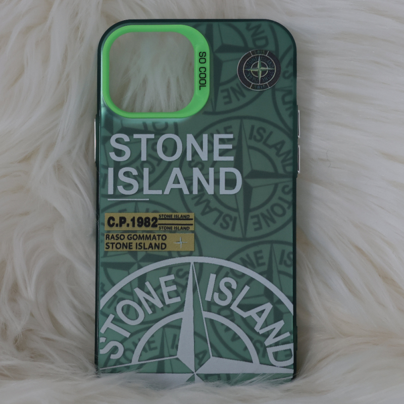 Trendy Stone Island iPhone 13 hoesje Hoogwaardige Groen kleur