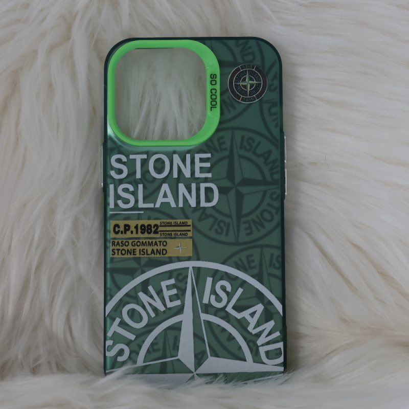 Trendy Stone Island iPhone 13 Pro hoesje Hoogwaardige Groen kleur