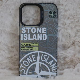 Trendy Stone Island iPhone 13 Pro hoesje Hoogwaardige Zwart kleur