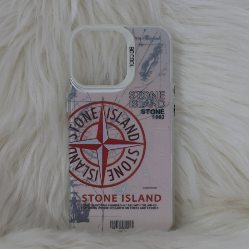 Trendy Stone Island iPhone 13 Pro hoesje Hoogwaardige Rood kleur