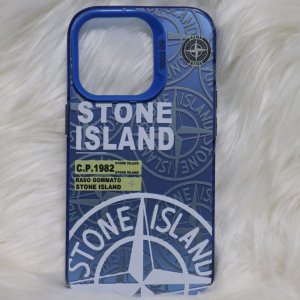 Trendy Stone Island iPhone 13 Pro hoesje Hoogwaardige Blauw kleur