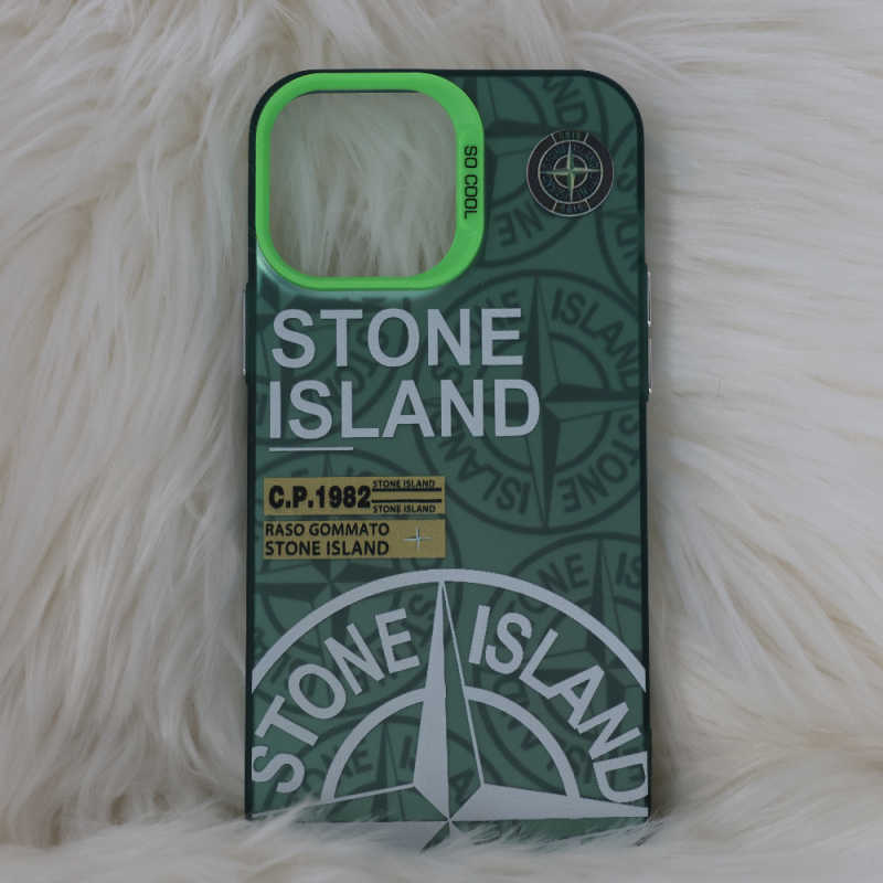 Trendy Stone Island iPhone 13 Pro Max hoesje Hoogwaardige Groen kleur