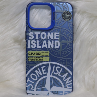 Trendy Stone Island iPhone 13 Pro Max hoesje Hoogwaardige Blauw kleur