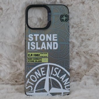 Trendy Stone Island iPhone 13 Pro Max hoesje Hoogwaardige Zwart kleur