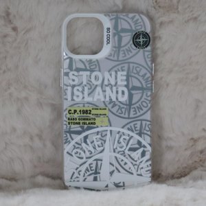 Trendy Stone Island iPhone 14 hoesje Hoogwaardige Zilver kleur