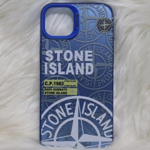 Trendy Stone Island iPhone 14 Plus hoesje Hoogwaardige Blauw kleur