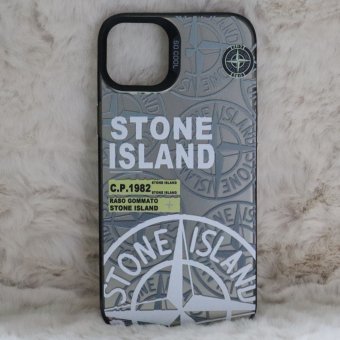 Trendy Stone Island Iphone 14 Plus Back Case High End Black Color