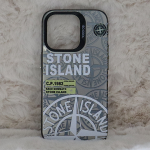 Trendy Stone Island iPhone 14 Pro hoesje Hoogwaardige Zwart kleur