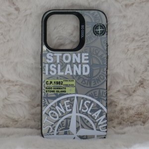 Trendy Stone Island Iphone 14 Pro Back Case High End Black Color