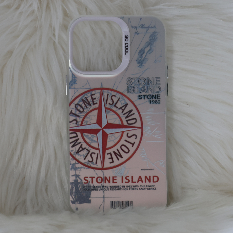 Trendy Stone Island iPhone 14 Pro Max hoesje Hoogwaardige Rood kleur