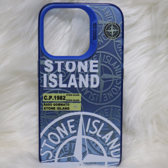 Trendy Stone Island iPhone 15 Pro hoesje Hoogwaardige Blauw kleur