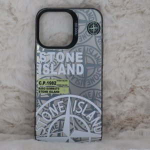 Trendy Stone Island Iphone 15 Pro Max Back Case High End Black Color