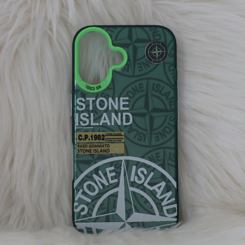 Trendy Stone Island iPhone 16 hoesje Hoogwaardige Groen kleur