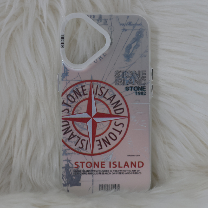Trendy Stone Island iPhone 16 hoesje Hoogwaardige Rood kleur