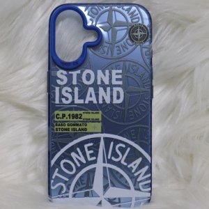 Trendy Stone Island iPhone 16 hoesje Hoogwaardige Blauw kleur