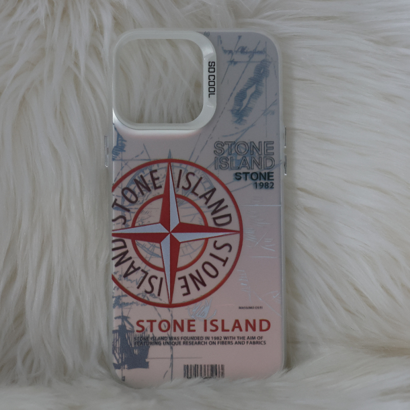 Trendy Stone Island iPhone 16 Pro Max hoesje Hoogwaardige Rood kleur
