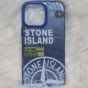 Trendy Stone Island Iphone 16 Pro Max Back Case High End Blue Color