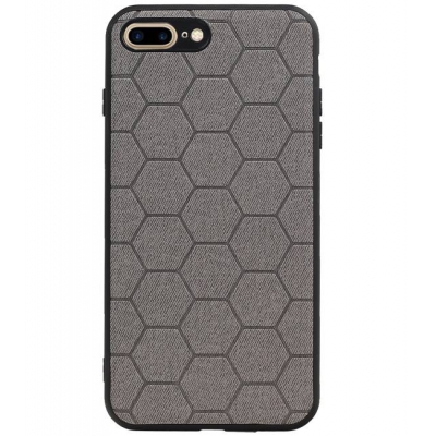 Iphone 7/8 Plus Hexagon Hard Case Grijs