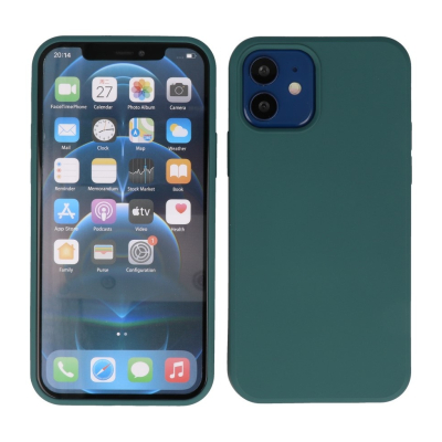 Iphone 13 TPU Hoesje Back Cover Color Donker Groen