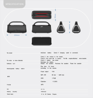 Musky Bluetooth Speaker DY-18 Rood