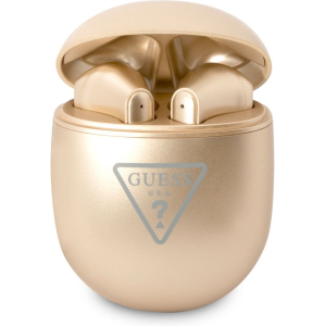 Guess Bluetooth Earbuds TWS Triangle Logo Goud