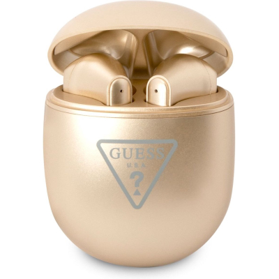 Guess Bluetooth Earbuds TWS Triangle Logo Goud