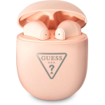 Guess Bluetooth Earbuds TWS Triangle Logo Roze