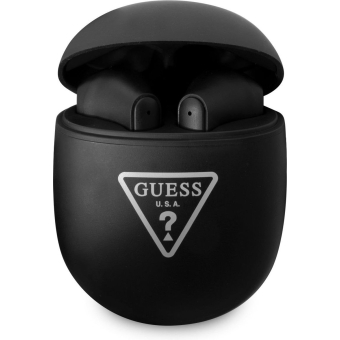 Guess Bluetooth Earbuds TWS Triangle Logo Zwart