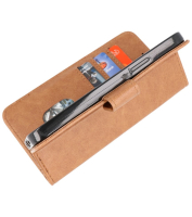 Iphone 12 - 12 Pro Hoesje Bookstyle Wallet Cases Bruin