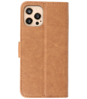 Iphone 12 - 12 Pro Hoesje Bookstyle Wallet Cases Bruin