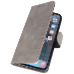 Iphone 12 - 12 Pro Hoesje Bookstyle Wallet Cases Grijs
