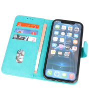 Iphone 12 - 12 Pro Hoesje Bookstyle Wallet Cases Groen