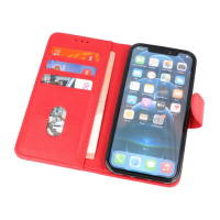 Iphone 12 - 12 Pro Hoesje Bookstyle Wallet Cases Rood