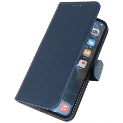 Iphone 12 - 12 Pro Hoesje Bookstyle Wallet Cases Navy