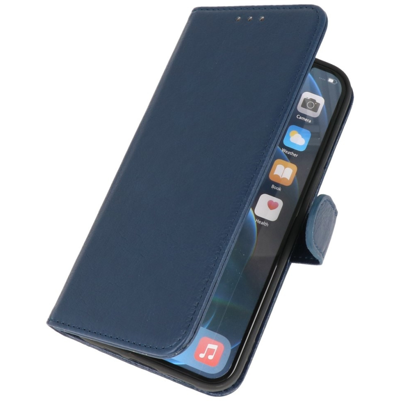 Iphone 12 - 12 Pro Hoesje Bookstyle Wallet Cases Navy