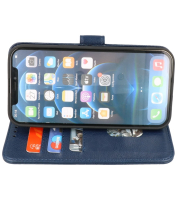 Iphone 12 - 12 Pro Hoesje Bookstyle Wallet Cases Navy