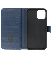 Iphone 12 - 12 Pro Hoesje Bookstyle Wallet Cases Navy
