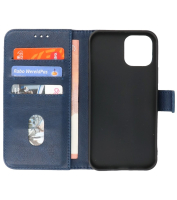 Iphone 12 - 12 Pro Hoesje Bookstyle Wallet Cases Navy