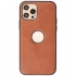 Iphone 12&12 Pro Design Leer Hoesje BackCover Cognac