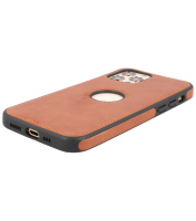 Iphone 12&12 Pro Design Leer Hoesje BackCover Cognac