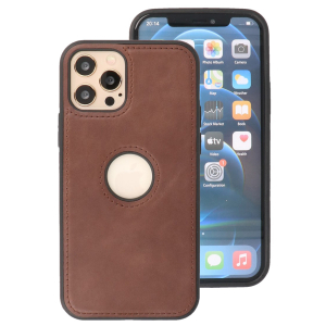 Iphone 12&12 Pro Design Leer Hoesje BackCover Mocca