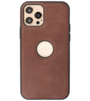 Iphone 12&12 Pro Design Leer Hoesje BackCover Mocca