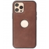 Iphone 12&12 Pro Design Leer Hoesje BackCover Mocca