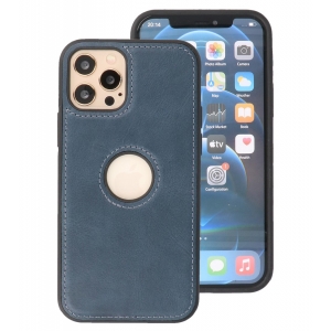 Iphone 12&12 Pro Design Leer Hoesje BackCover Navy