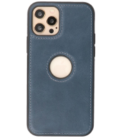 Iphone 12&12 Pro Design Leer Hoesje BackCover Navy