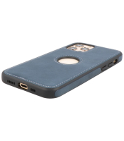 Iphone 12&12 Pro Design Leer Hoesje BackCover Navy