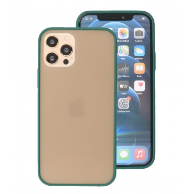 Iphone 12 - 12 Pro Hoesje Hard Case Color Groen