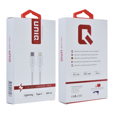 Type C naar Lightning Kabel 100cm  Wit UNIQ 