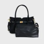 Luna Elegance Handtas Zwart – met uitneembare binnentas