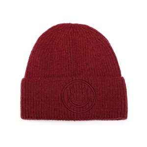 Smiley muts kleur rood